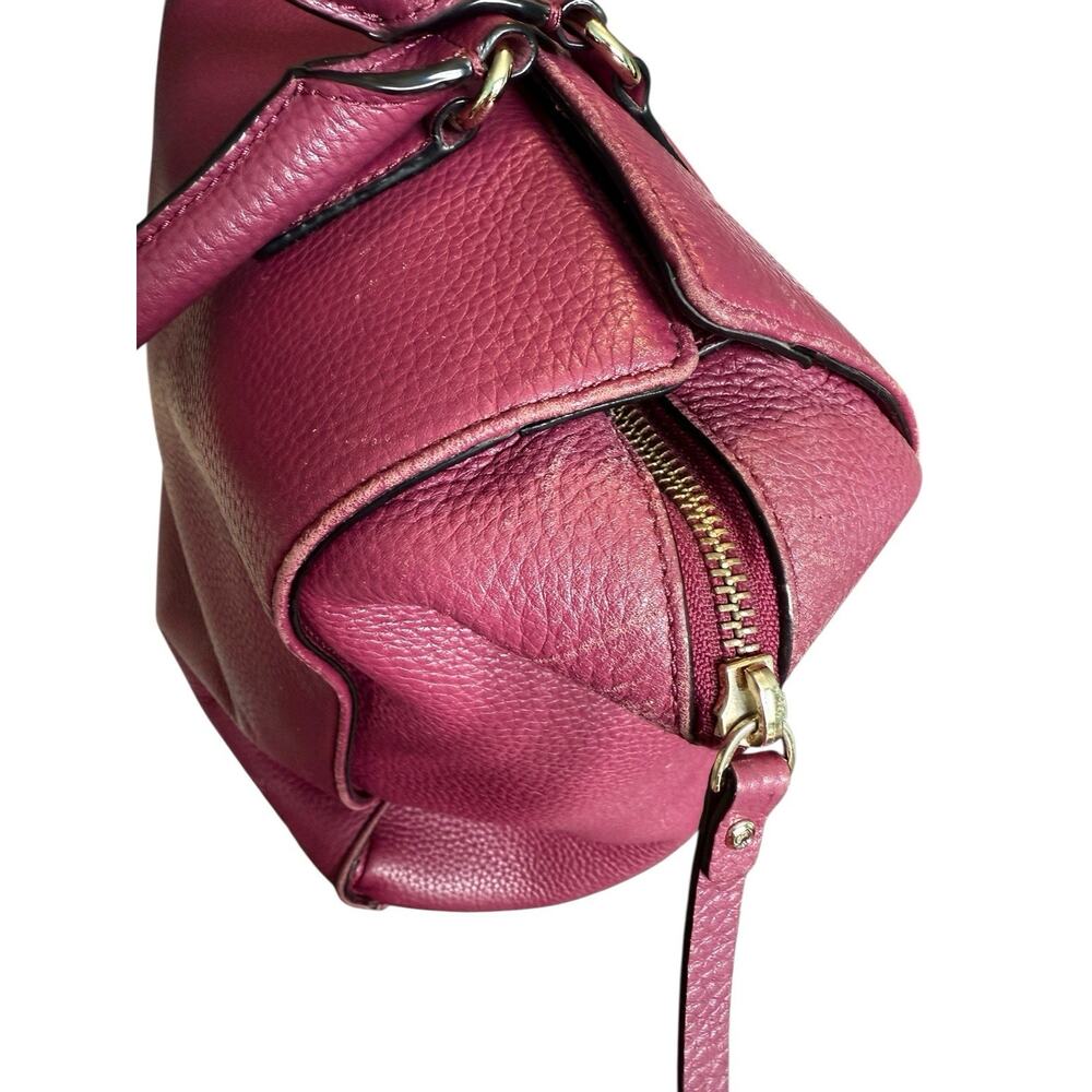 Kate Spade New York Baxter Street Fernrose Leather Shoulder bag Tote Bag Plum Lg - Picture 7 of 16